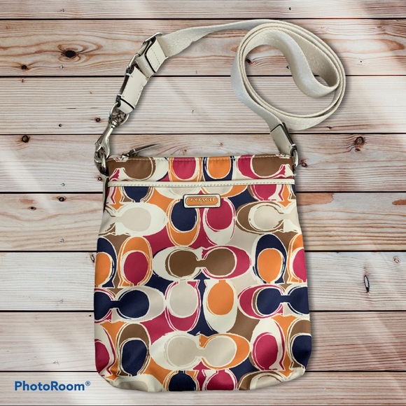 Coach Satin Mongram Crossbody - Picture 1 of 5